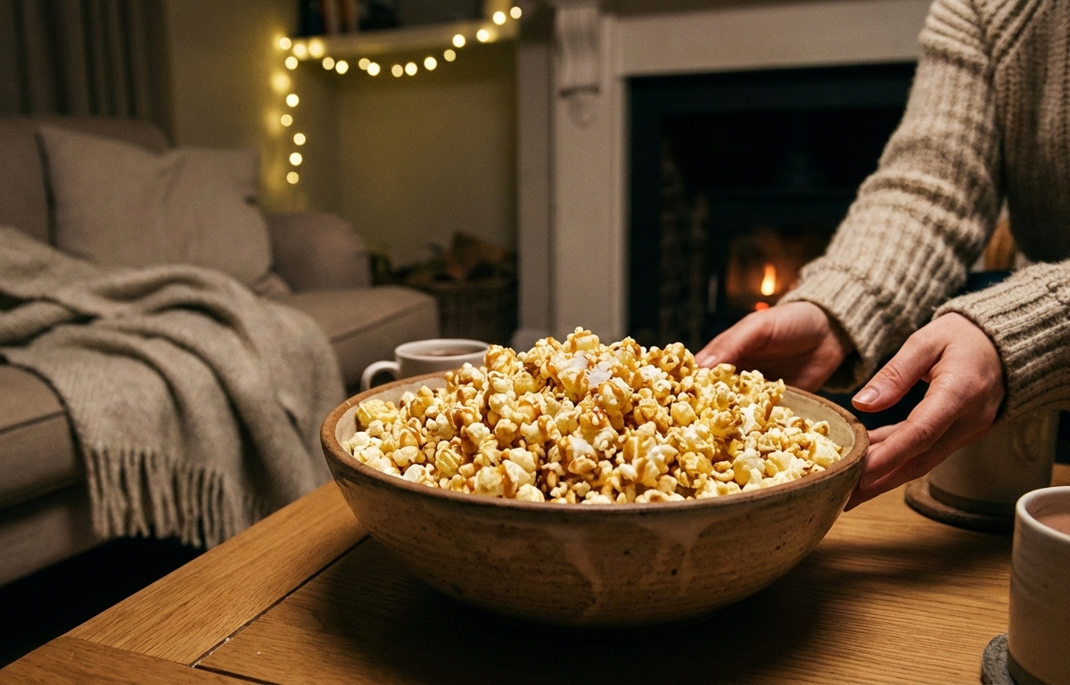 Popcorn maison sucré ou salé : l’arme fatale des soirées canapé